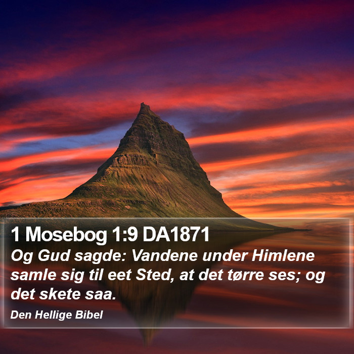 1 Mosebog 1:9 DA1871 Bible Study