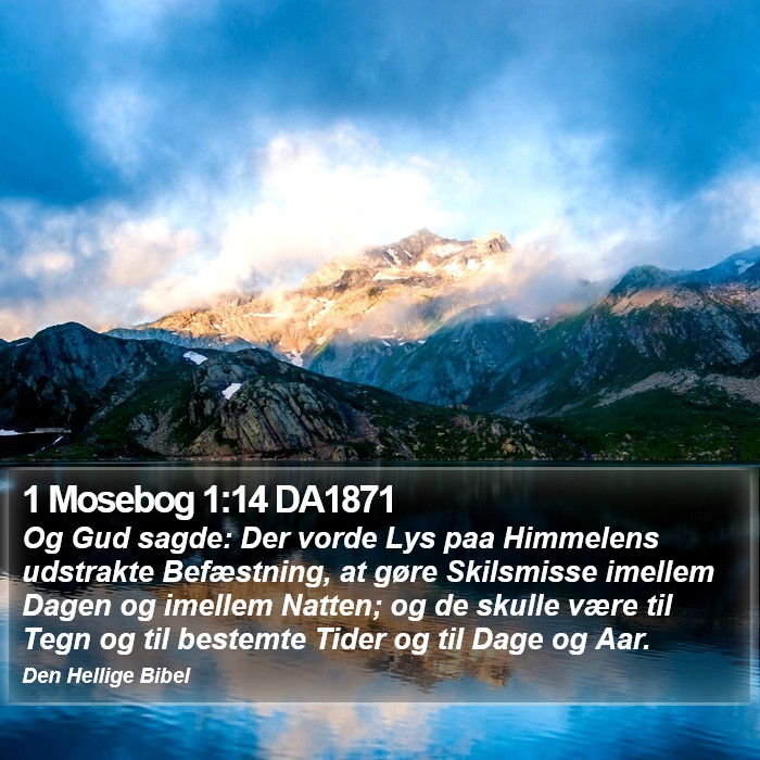 1 Mosebog 1:14 DA1871 Bible Study