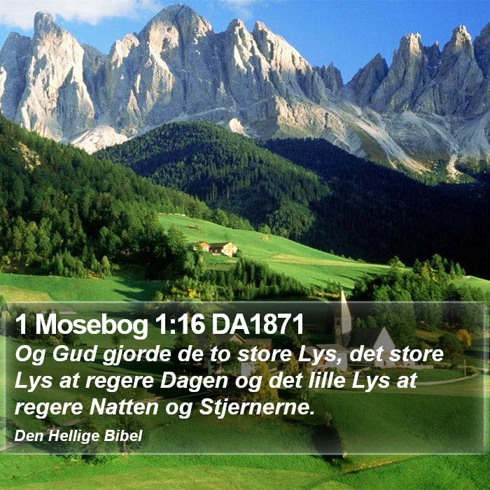 1 Mosebog 1:16 DA1871 Bible Study