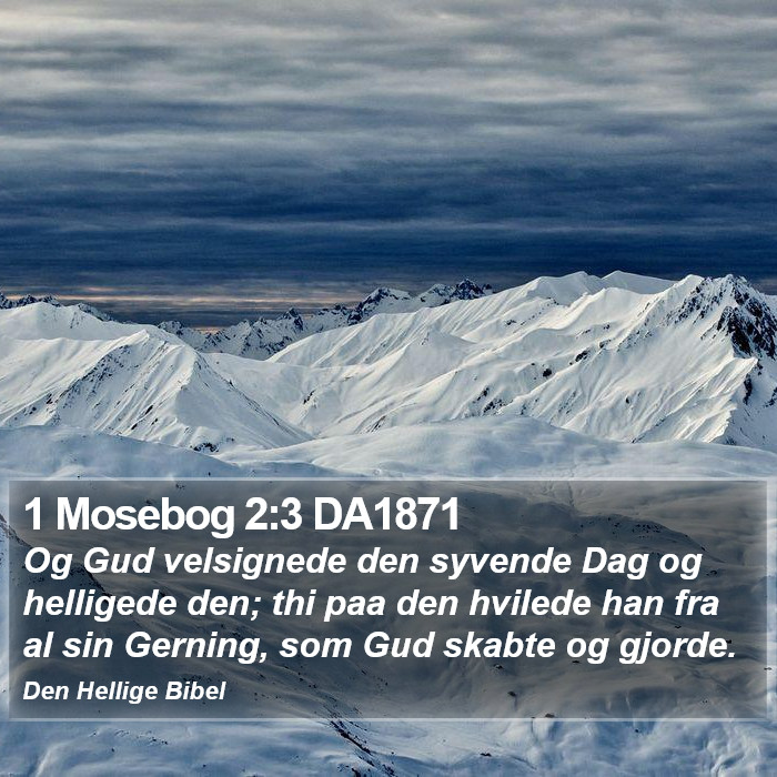 1 Mosebog 2:3 DA1871 Bible Study