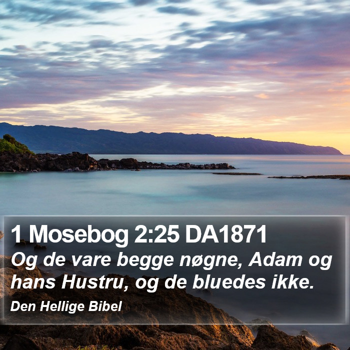 1 Mosebog 2:25 DA1871 Bible Study