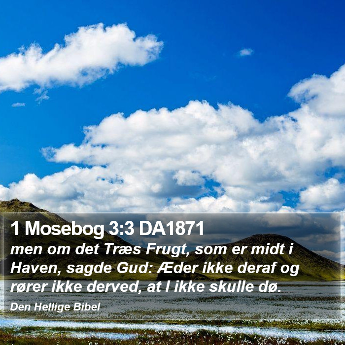 1 Mosebog 3:3 DA1871 Bible Study