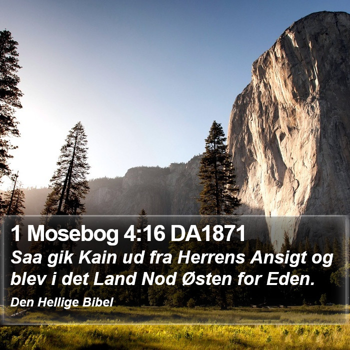 1 Mosebog 4:16 DA1871 Bible Study