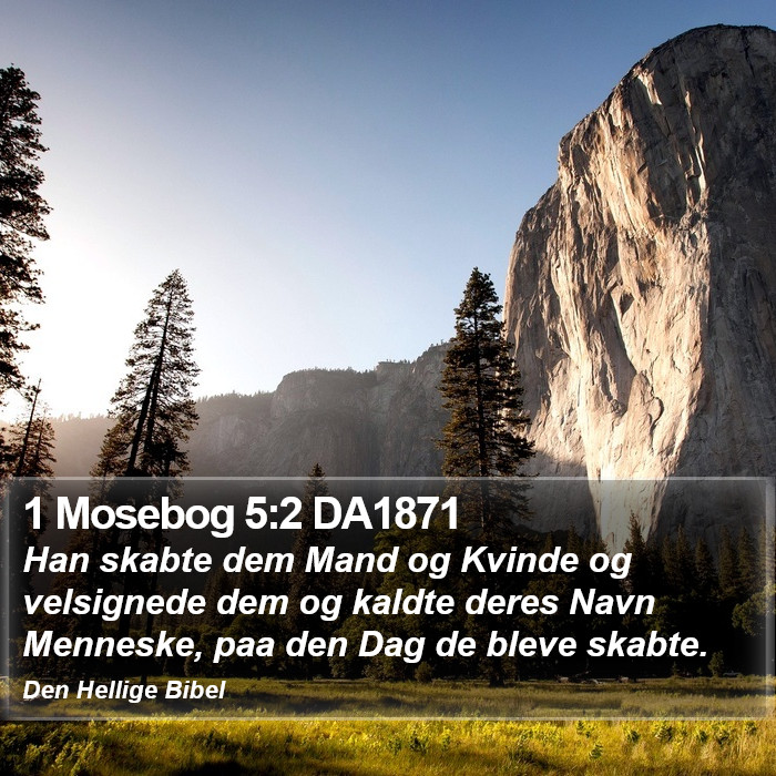 1 Mosebog 5:2 DA1871 Bible Study