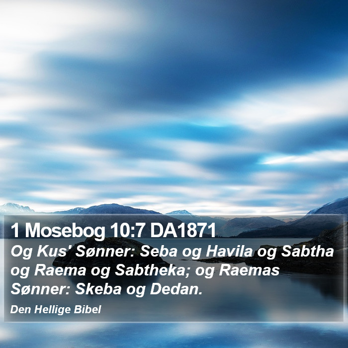 1 Mosebog 10:7 DA1871 Bible Study