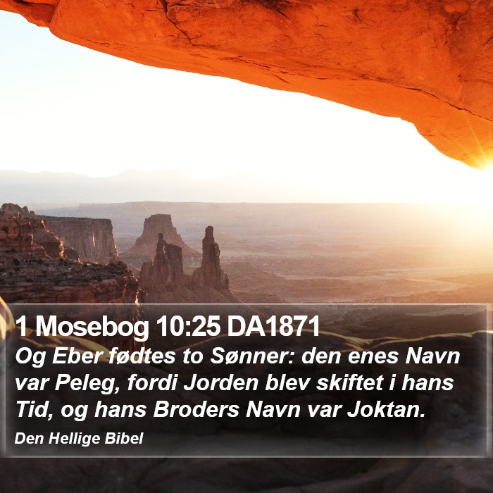 1 Mosebog 10:25 DA1871 Bible Study
