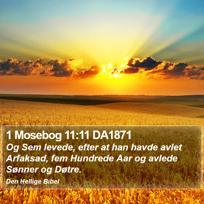 1 Mosebog 11:11 DA1871 Bible Study