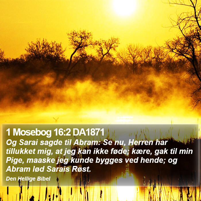 1 Mosebog 16:2 DA1871 Bible Study