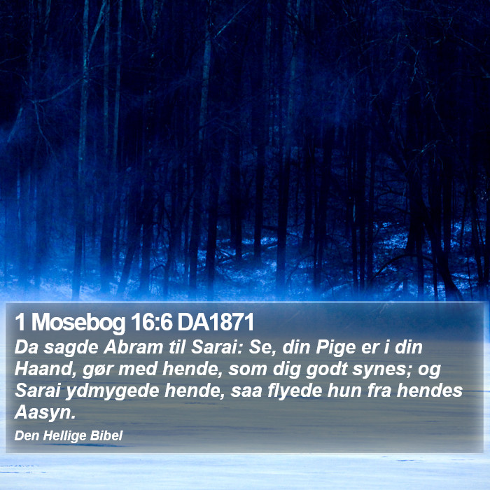 1 Mosebog 16:6 DA1871 Bible Study