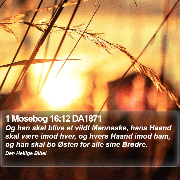 1 Mosebog 16:12 DA1871 Bible Study