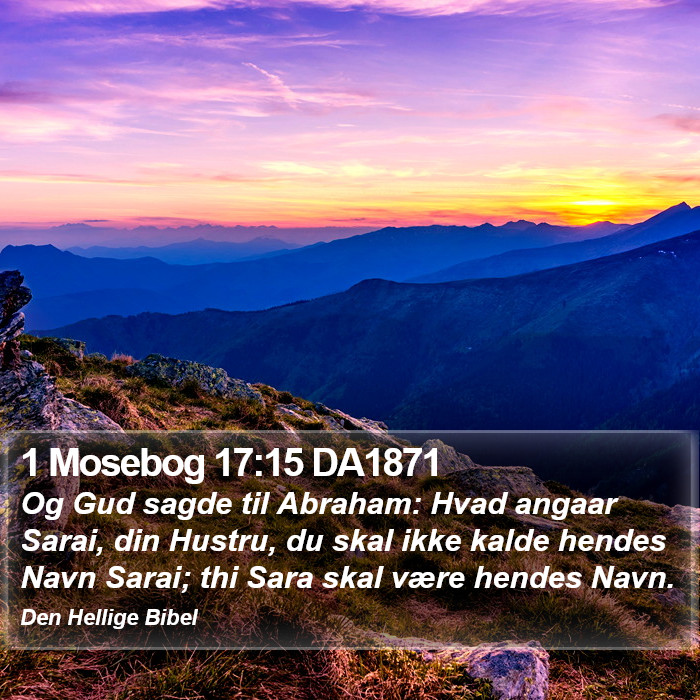 1 Mosebog 17:15 DA1871 Bible Study