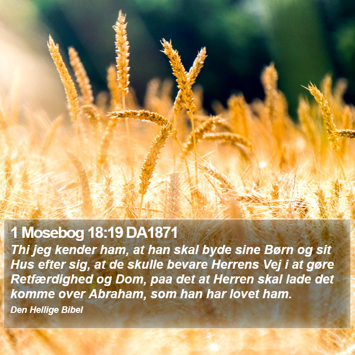 1 Mosebog 18:19 DA1871 Bible Study