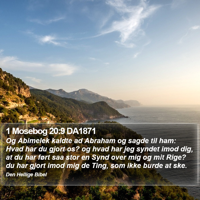 1 Mosebog 20:9 DA1871 Bible Study