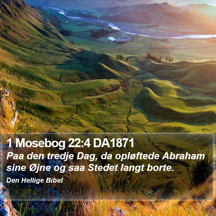 1 Mosebog 22:4 DA1871 Bible Study