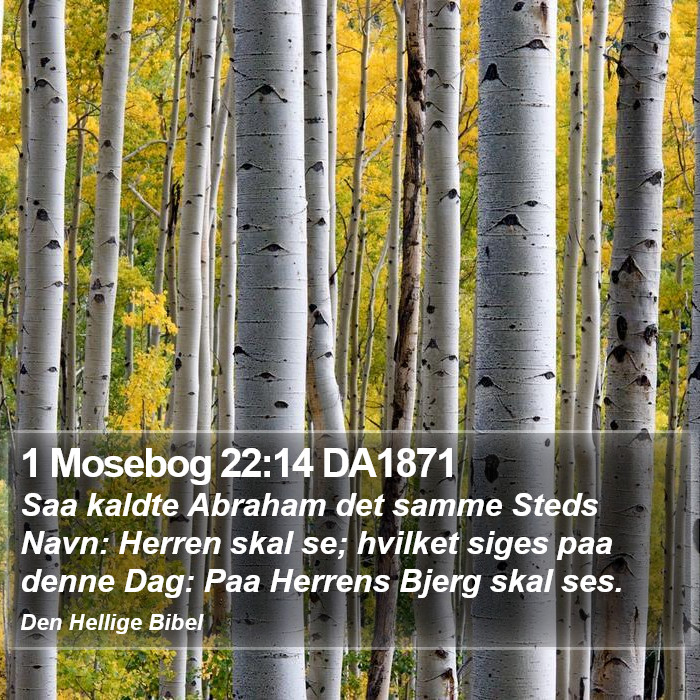 1 Mosebog 22:14 DA1871 Bible Study