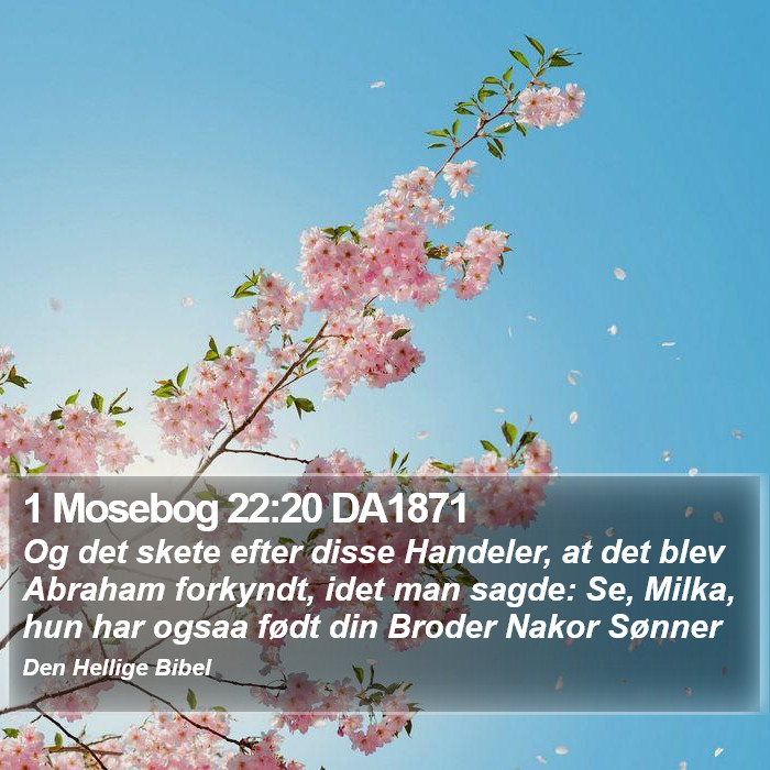 1 Mosebog 22:20 DA1871 Bible Study