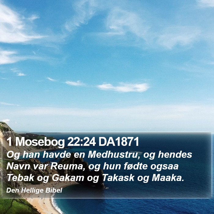 1 Mosebog 22:24 DA1871 Bible Study