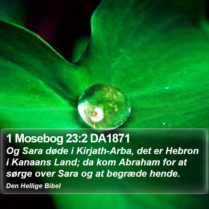 1 Mosebog 23:2 DA1871 Bible Study