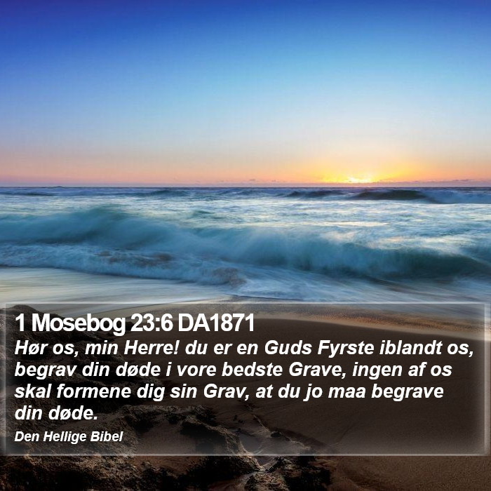 1 Mosebog 23:6 DA1871 Bible Study