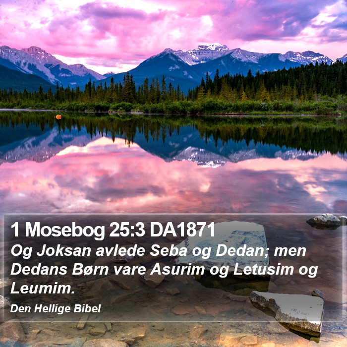 1 Mosebog 25:3 DA1871 Bible Study