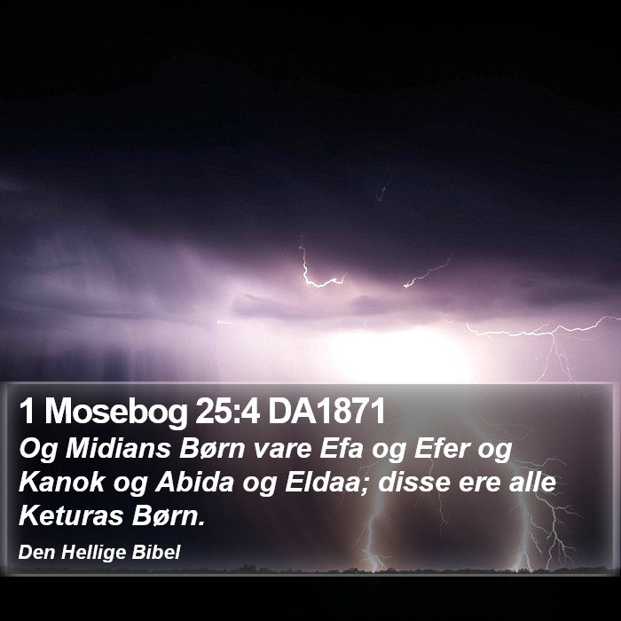 1 Mosebog 25:4 DA1871 Bible Study