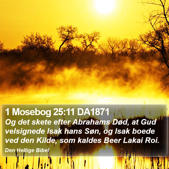 1 Mosebog 25:11 DA1871 Bible Study