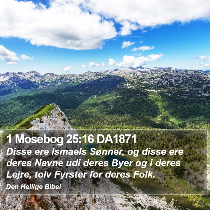 1 Mosebog 25:16 DA1871 Bible Study