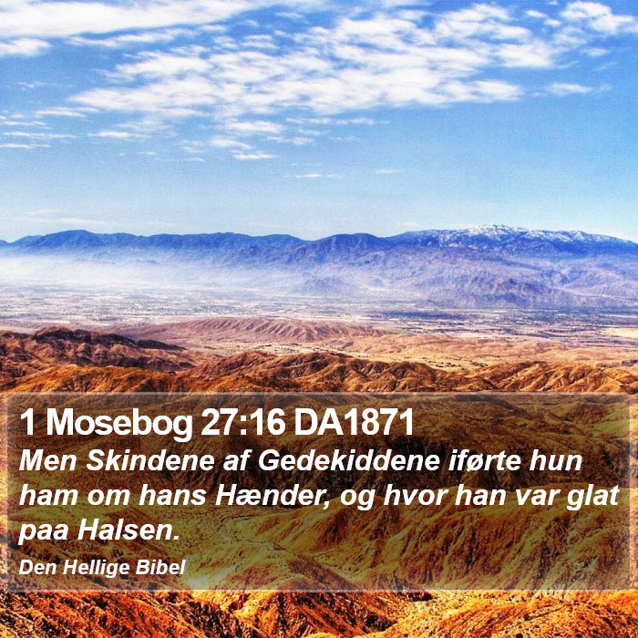 1 Mosebog 27:16 DA1871 Bible Study