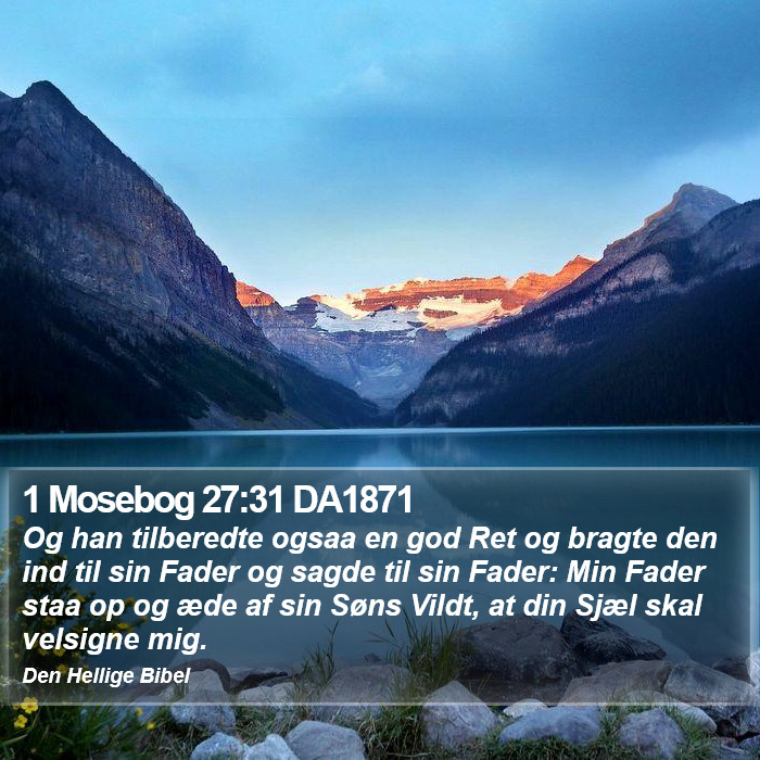 1 Mosebog 27:31 DA1871 Bible Study