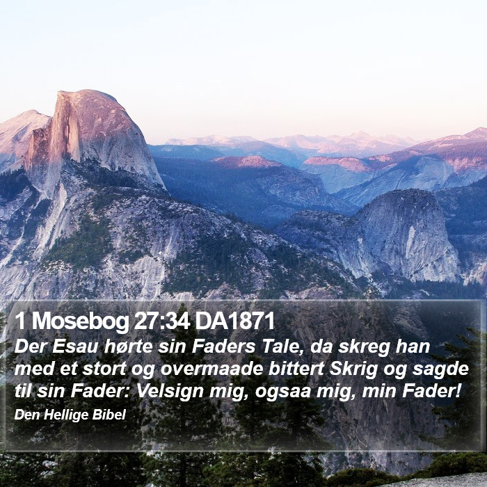 1 Mosebog 27:34 DA1871 Bible Study