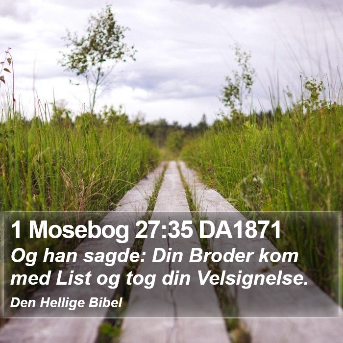 1 Mosebog 27:35 DA1871 Bible Study