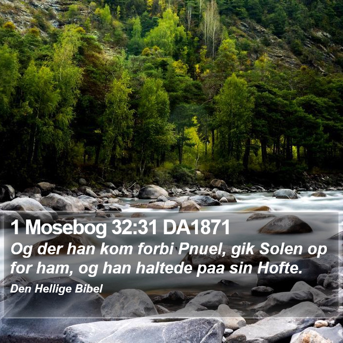 1 Mosebog 32:31 DA1871 Bible Study