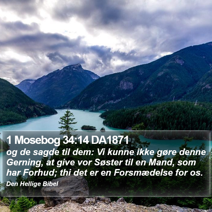 1 Mosebog 34:14 DA1871 Bible Study