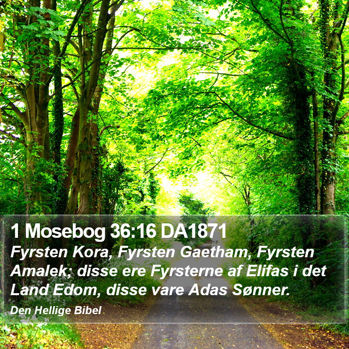 1 Mosebog 36:16 DA1871 Bible Study
