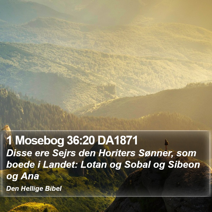 1 Mosebog 36:20 DA1871 Bible Study