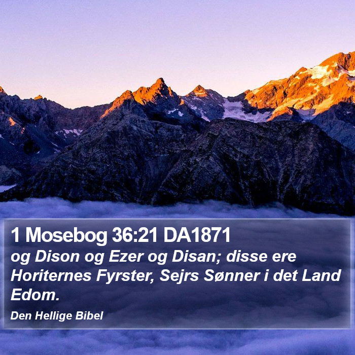 1 Mosebog 36:21 DA1871 Bible Study
