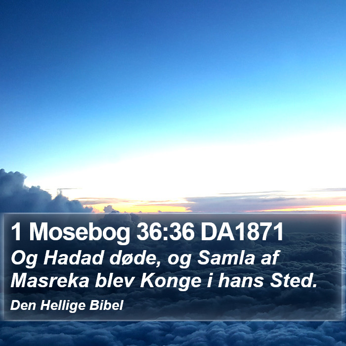 1 Mosebog 36:36 DA1871 Bible Study