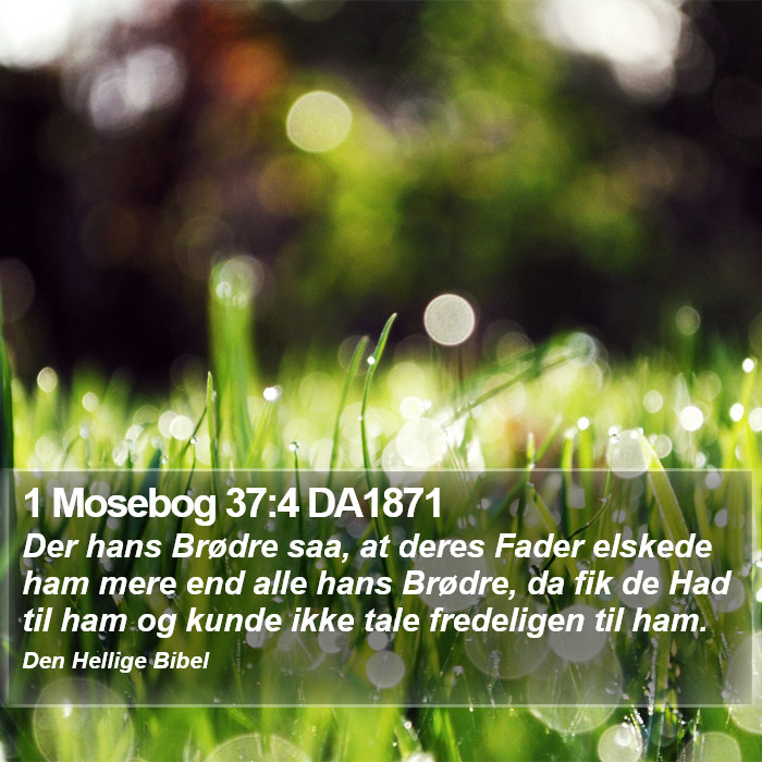 1 Mosebog 37:4 DA1871 Bible Study