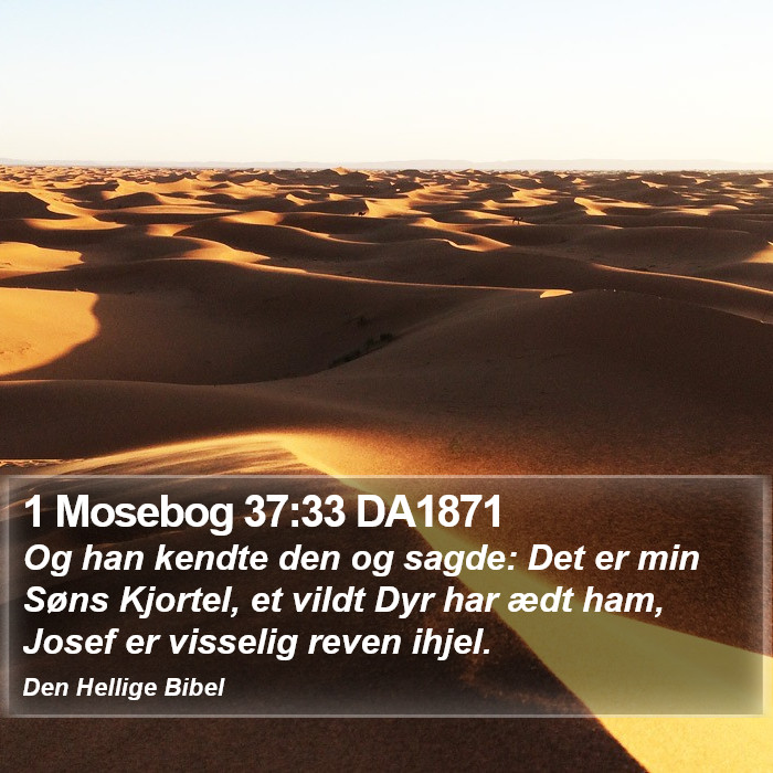 1 Mosebog 37:33 DA1871 Bible Study