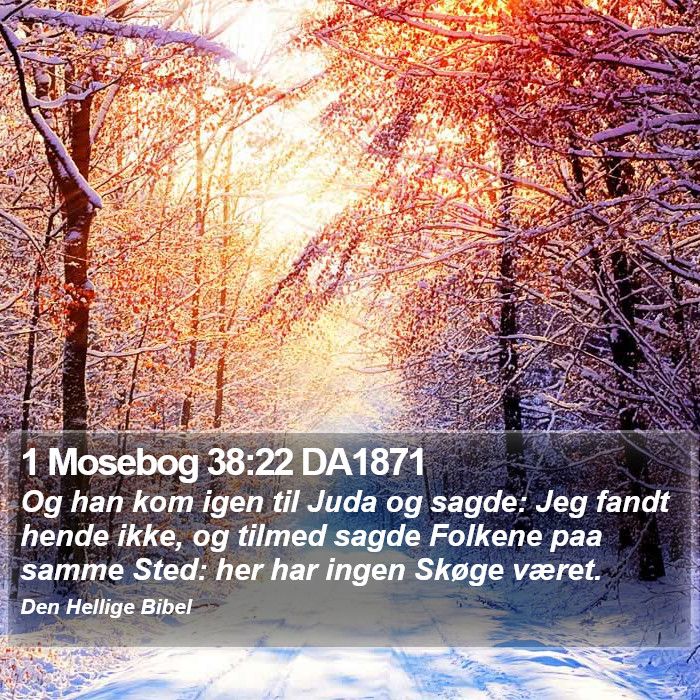 1 Mosebog 38:22 DA1871 Bible Study