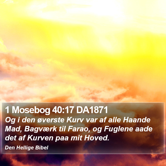 1 Mosebog 40:17 DA1871 Bible Study