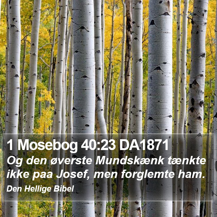 1 Mosebog 40:23 DA1871 Bible Study