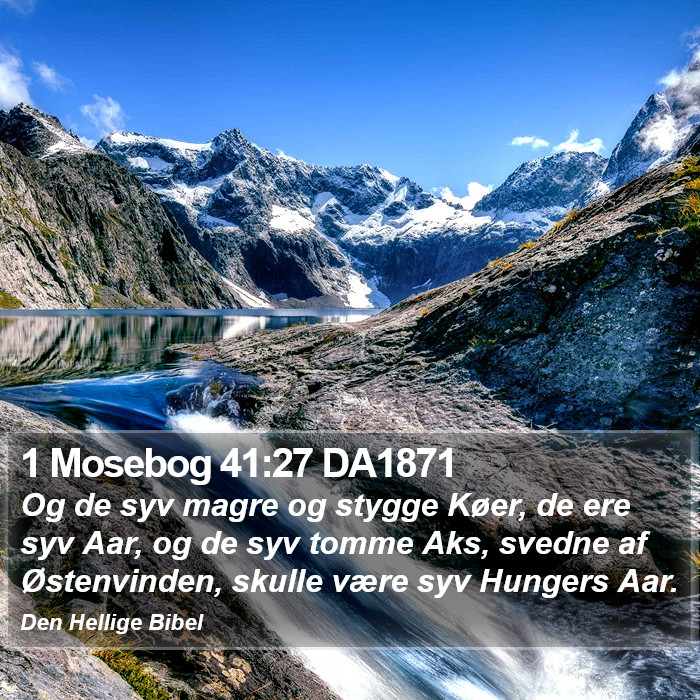 1 Mosebog 41:27 DA1871 Bible Study