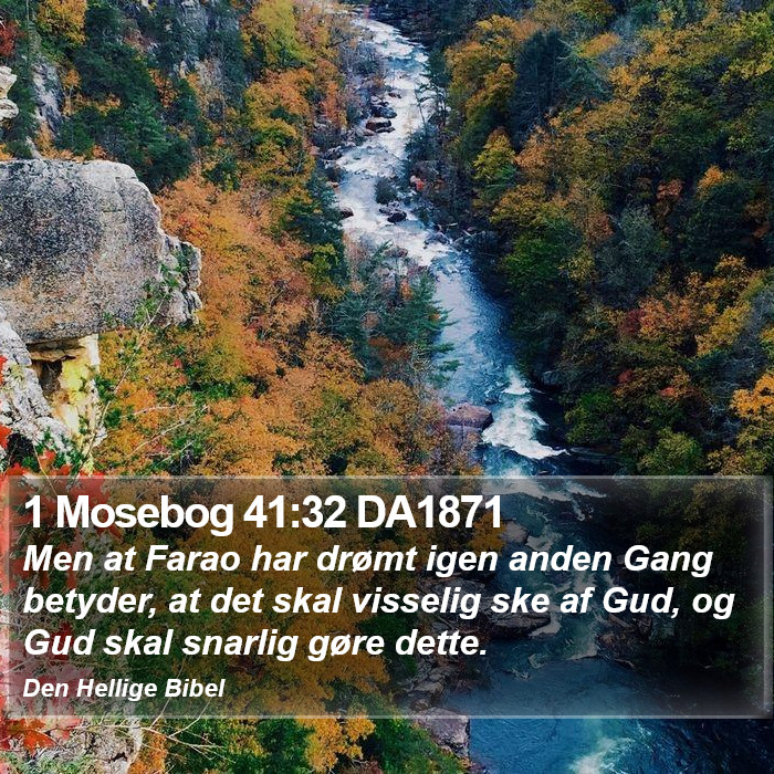 1 Mosebog 41:32 DA1871 Bible Study