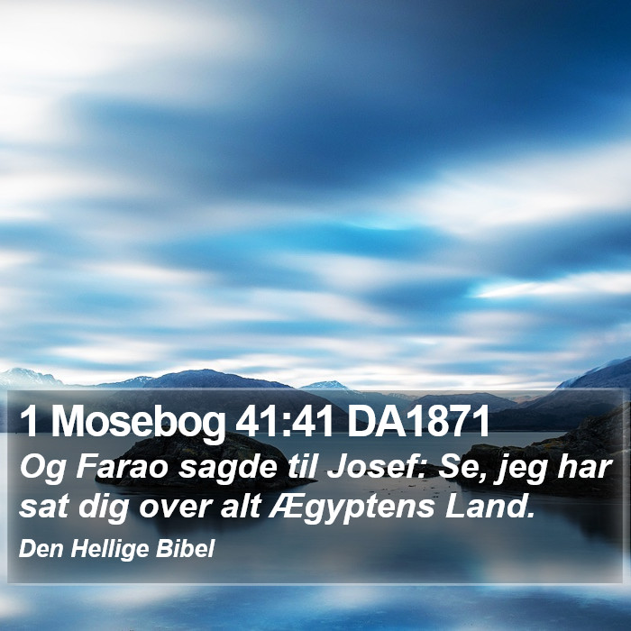 1 Mosebog 41:41 DA1871 Bible Study