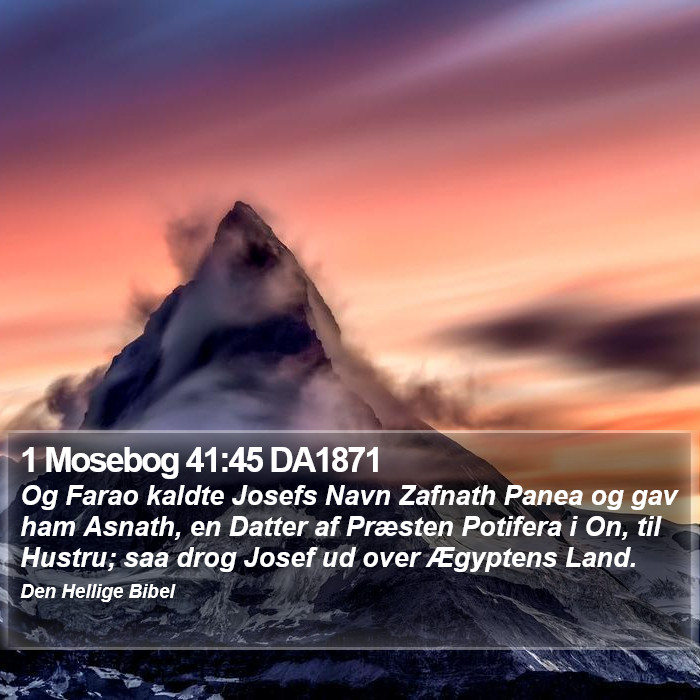 1 Mosebog 41:45 DA1871 Bible Study