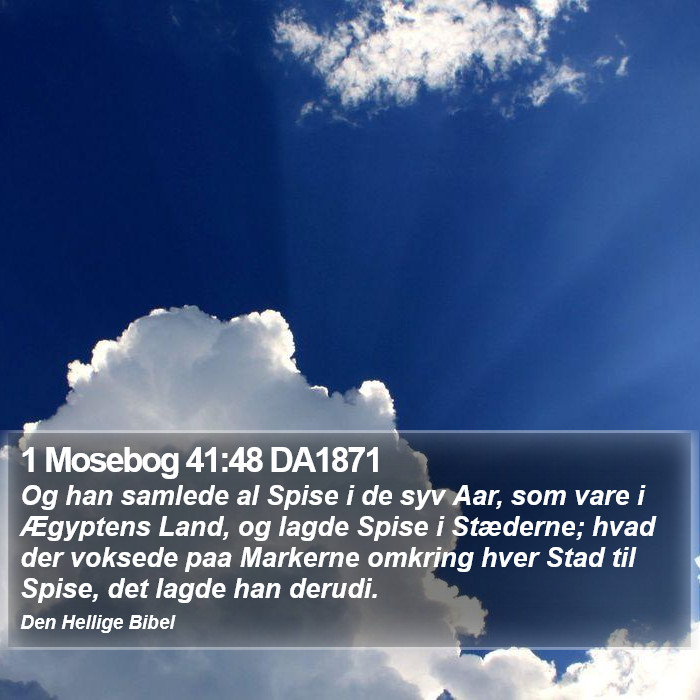 1 Mosebog 41:48 DA1871 Bible Study