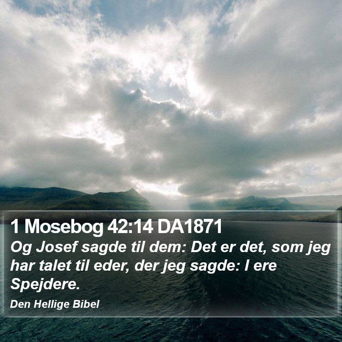 1 Mosebog 42:14 DA1871 Bible Study