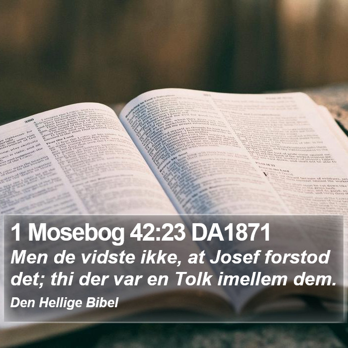 1 Mosebog 42:23 DA1871 Bible Study