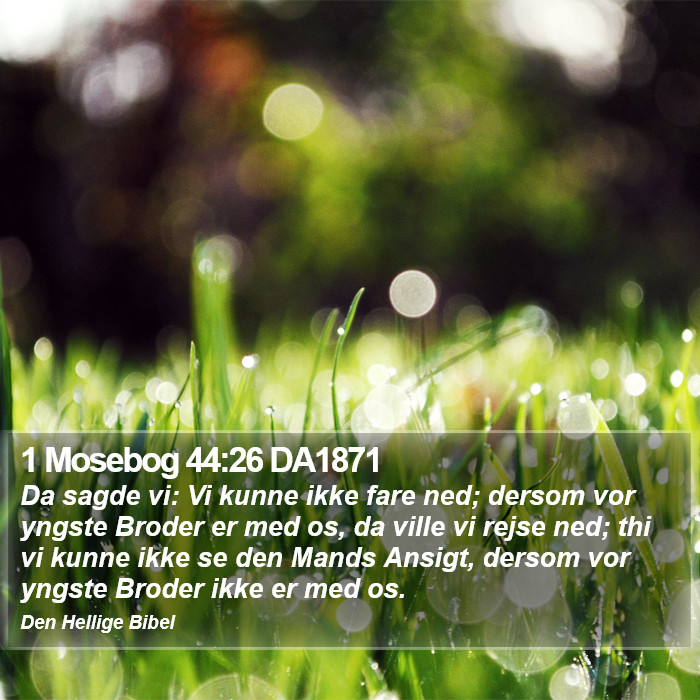 1 Mosebog 44:26 DA1871 Bible Study